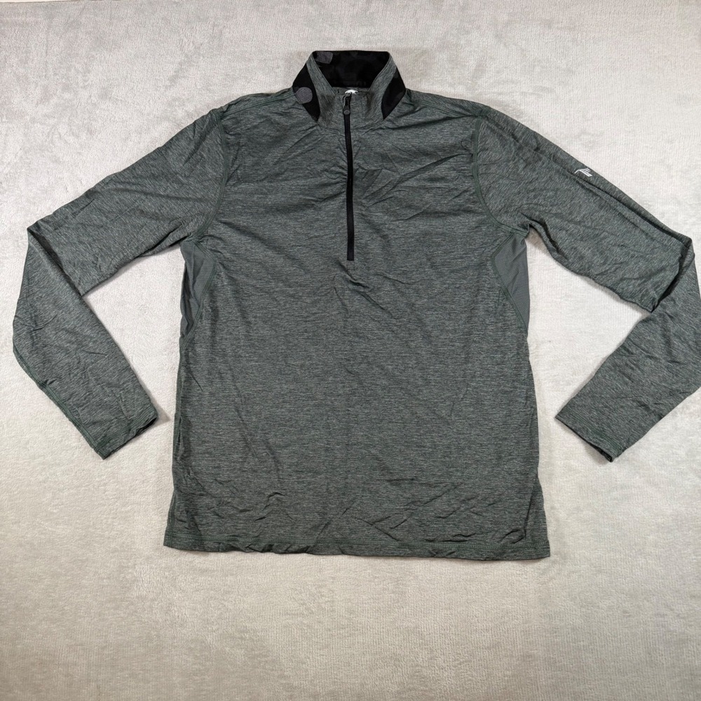 Greyson Clothiers Mens S Quarter‎ Zip Pullover Heather Green brrr Cooling Golf
